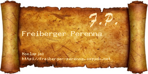 Freiberger Perenna névjegykártya